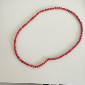 Red coral necklace